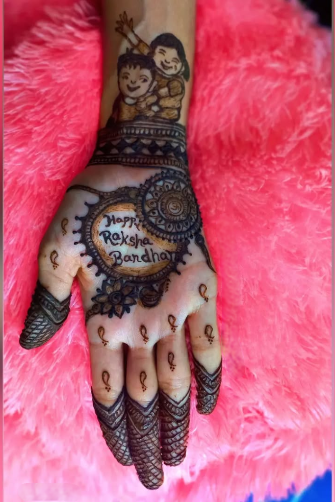 Raksha bandhan mehndi design wishes
