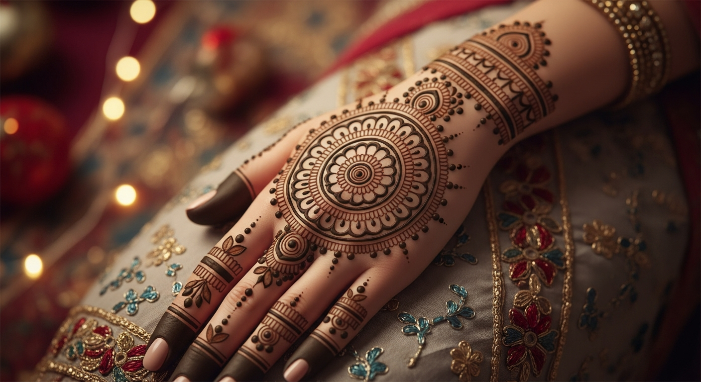circle mehndi design