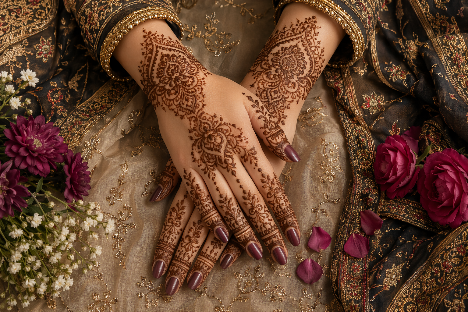 arabic mehndi feature deisgn